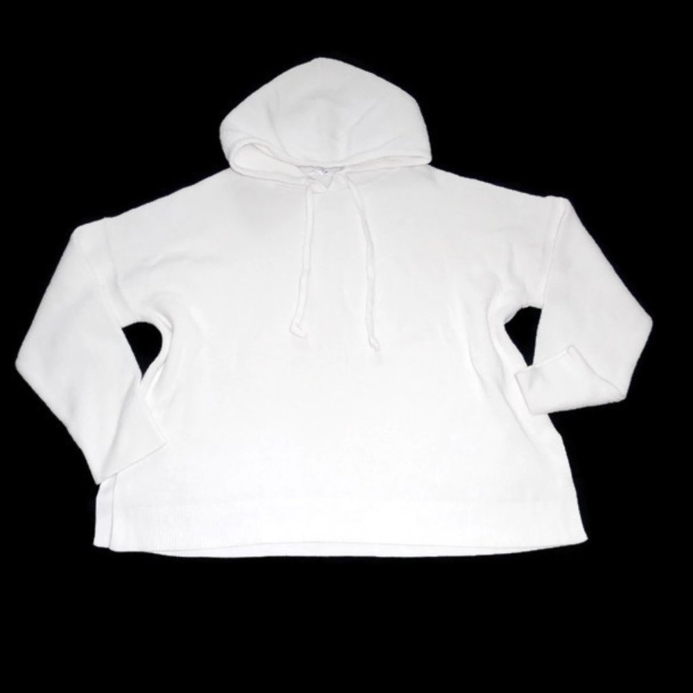 GAP Cream Hoodie Waffle Knit Long Sleeve Sweater Off White XXL